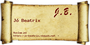 Jó Beatrix névjegykártya